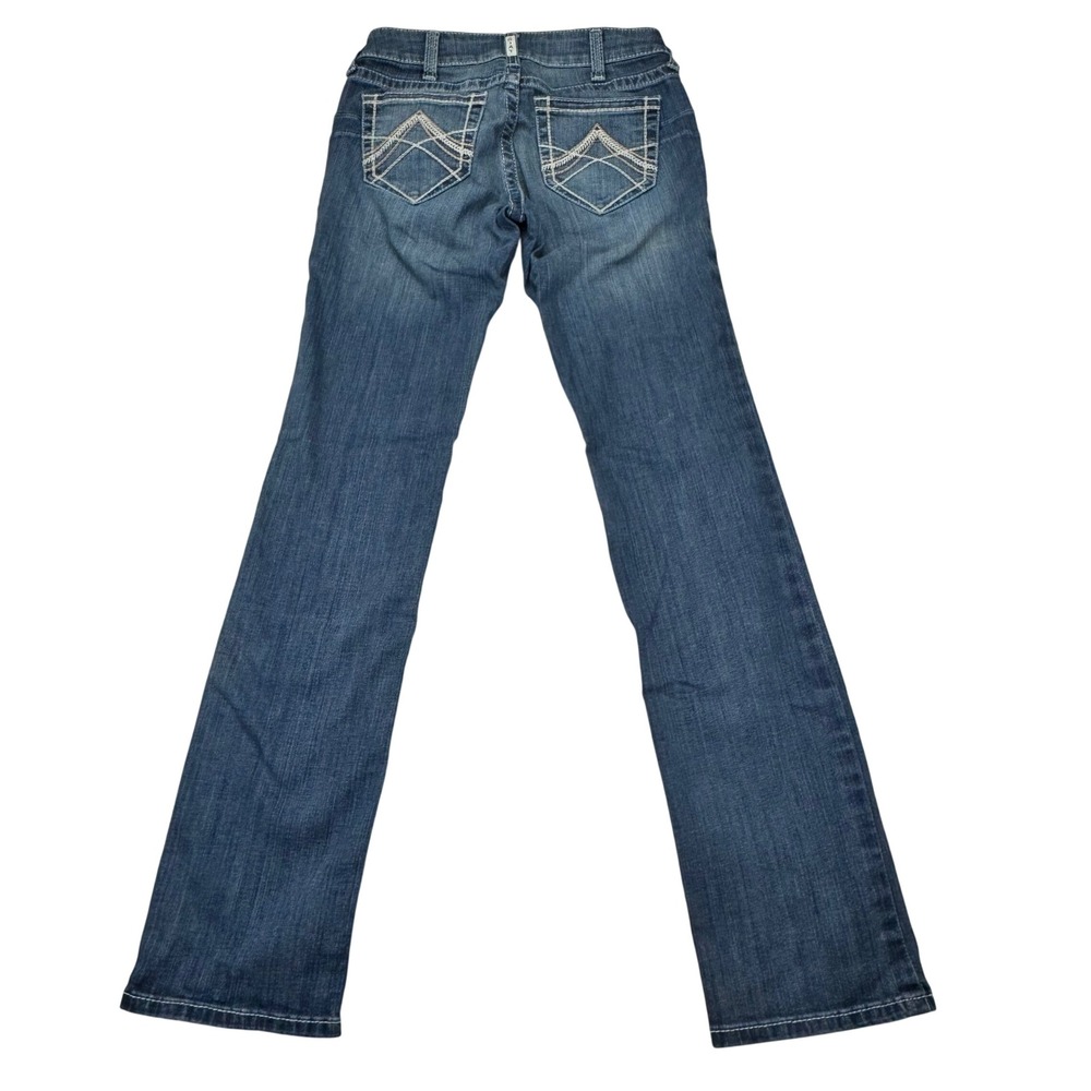 Ariat REAL Denim Straight Icon Jeans Rainstorm Medium Wash 28L 10017217
